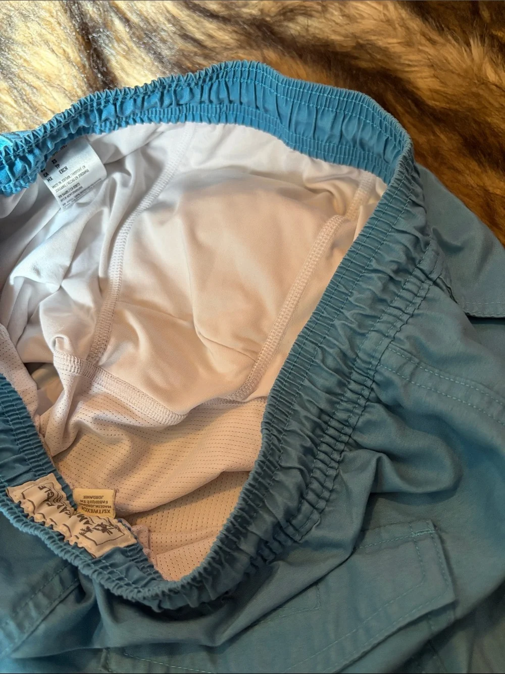 American Eagle Men's Ombre Sky Blue Swim Trunks with Drawstring Waist Size XS